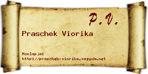 Praschek Viorika névjegykártya